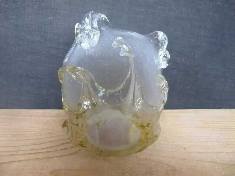 Szklany klosz do żyrandola_BURSZTYNOWY KWIAT_E 27