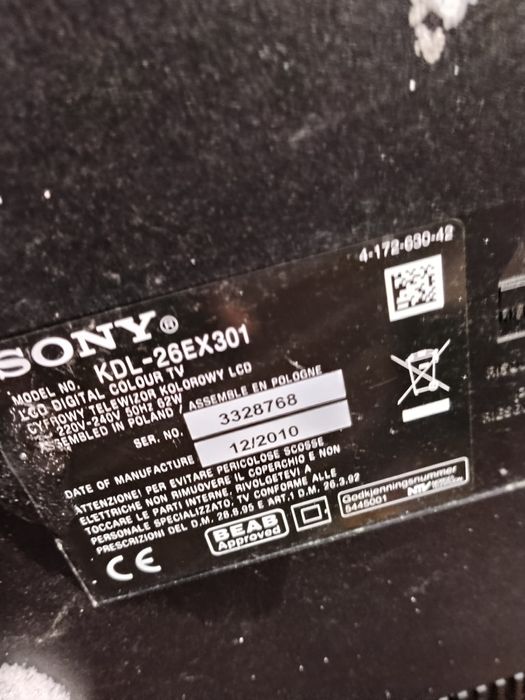 Sony Bravia uszkodzony