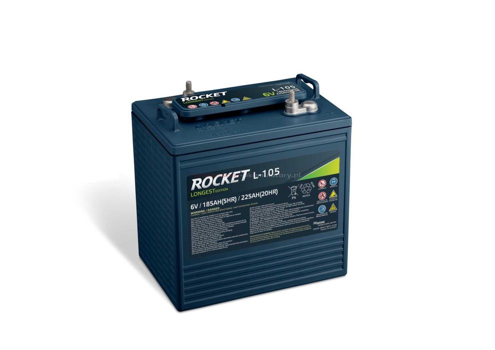 Akumulator Rocket L-105 6V 225Ah (C20) ( T605 , T105 , T-105 , T125 ) Nowodworska 47
