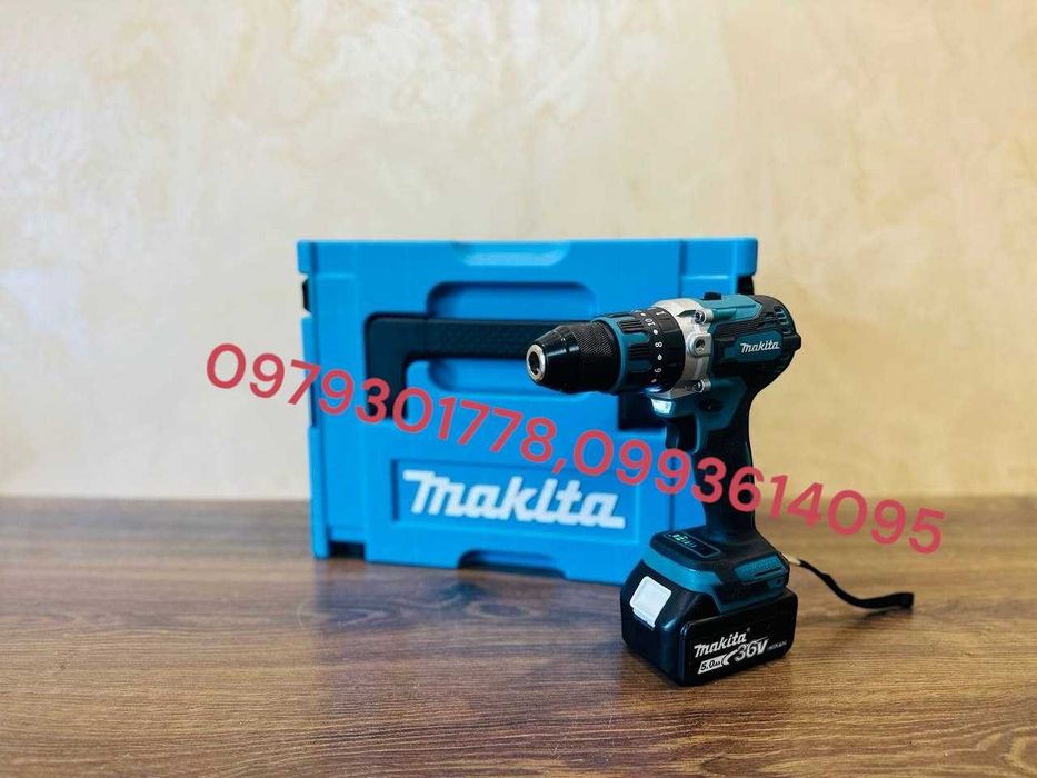 Шуруповерт Makita DHP 485 + удар Безщітковий з потужними батареями 5 A