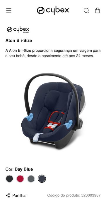 Ovo/ Cadeira auto ATON B I-SIZE Cybex