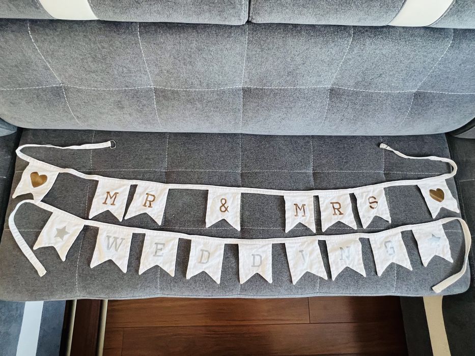 Napis Mr&Mrs oraz WEDDING