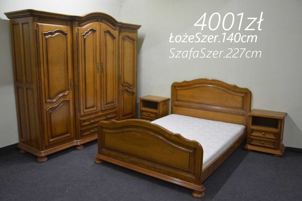Sprzedam meble do sypialni - łóżko komoda szafa szafki nocne Zestawy