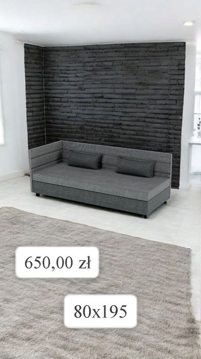 Łóżko tapczan młodzieżowy hotelowy z pojemnikiem na pościel