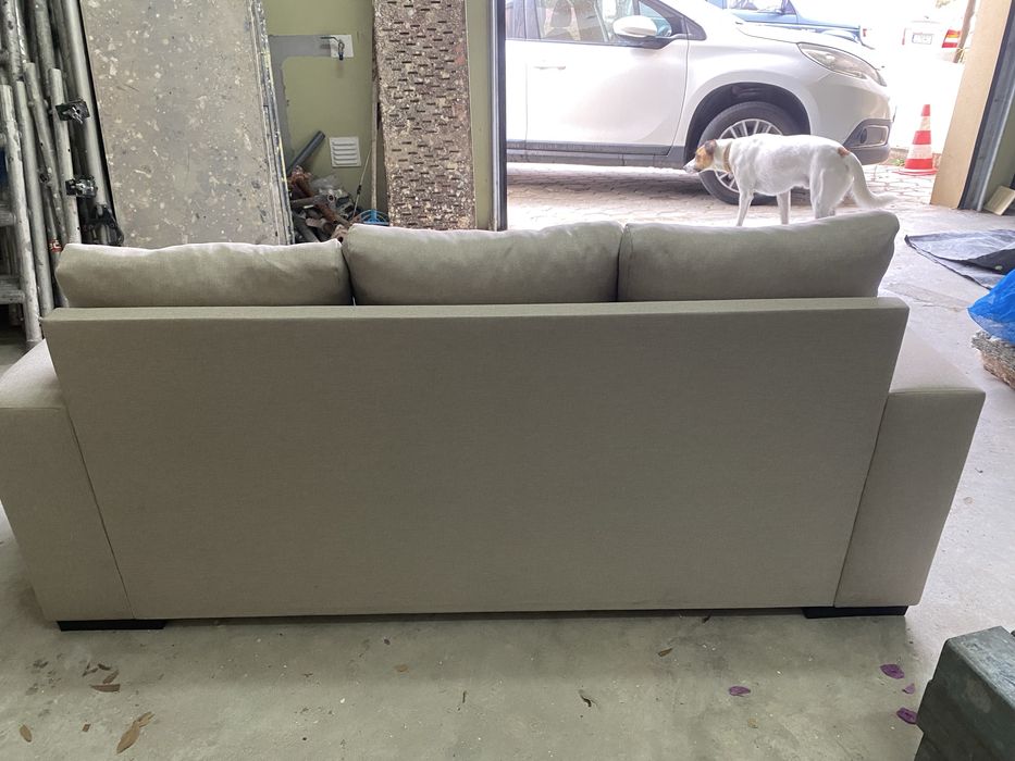Sofa 3 lugares cor beje