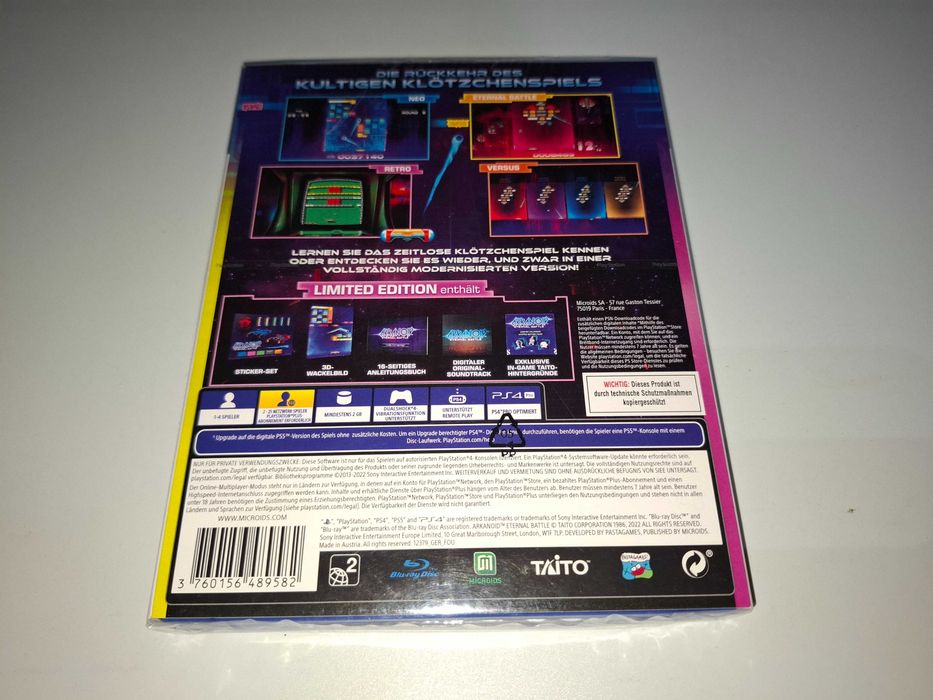 Jeu PS4 : Arkanoid Eternal Battle - Limited Edition - Neuf Sous Blister