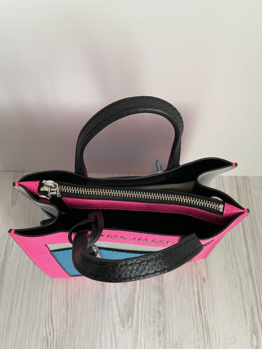 Сумка Marc Jacobs Mini Grind Colorblock Leather Tote Bag color b — zdjęcie 3