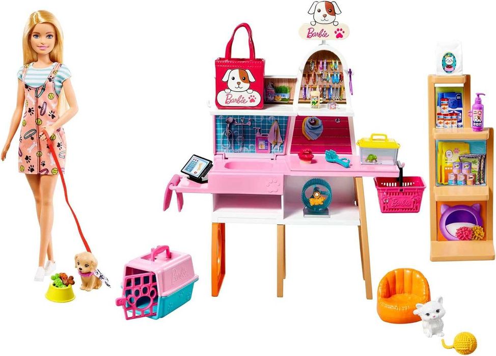 Уцінка. Hабір Барбі Зоомагазин Barbie (Blonde) and Pet Boutique Playset GRG90