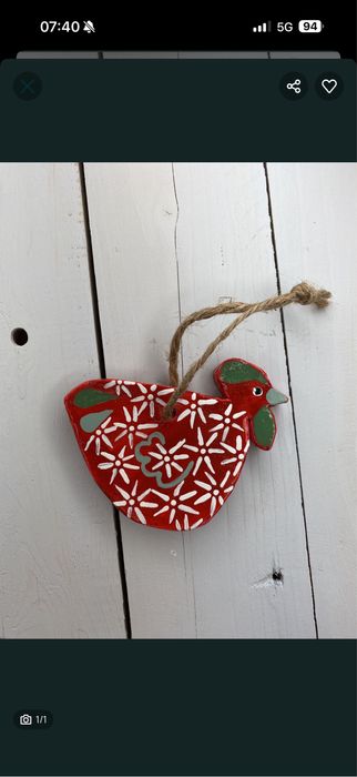 Czerwona kura ozdoba pokoj dzieciecy