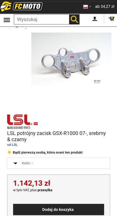 Jak NOWA! Półka LSL Suzuki GSX-R 1000 k5/k6 Tuning Risery Turystyk