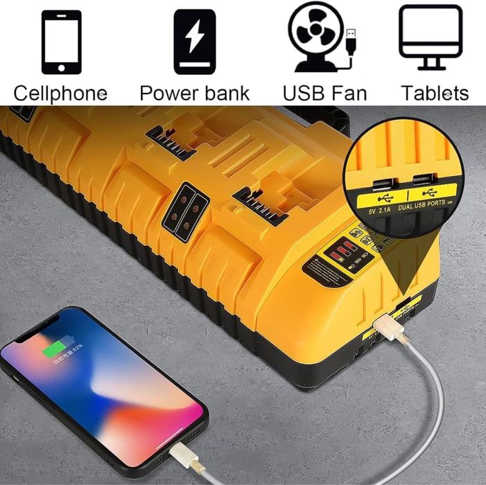 Stacja ładująca do dewalt zamiennik dcb104 12v 20v 180w