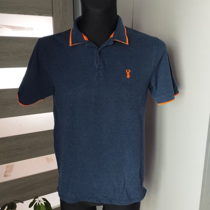 Koszulka męska polo NEXT granatowa slim fit rozmiar M jelonek