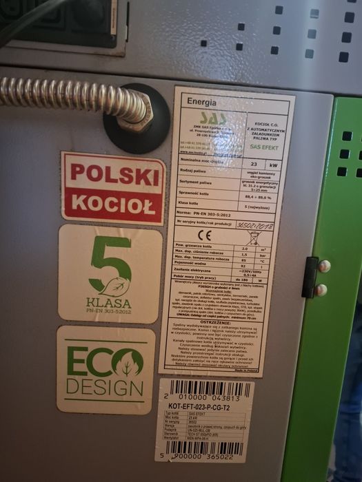 Piec 5 klasy SAS EFEKT 23 KW na ekogroszek
