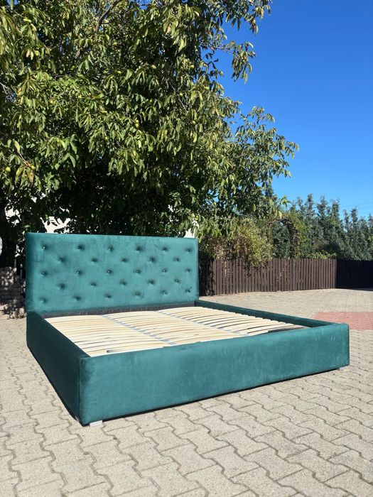 Łóżko 180x200 pikowane z pojemnikiem na pościel