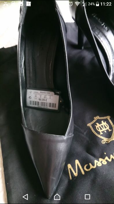 Sapatos pretos salto alto massimo dutti novos Redução preço