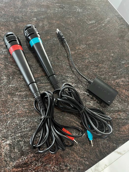 Dwa Mikrofony SINGSTAR + adapter USB, PS3