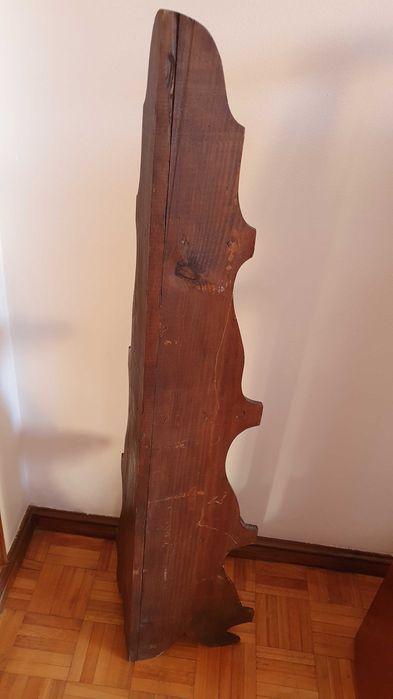 Estante de Canto em Madeira Castanha