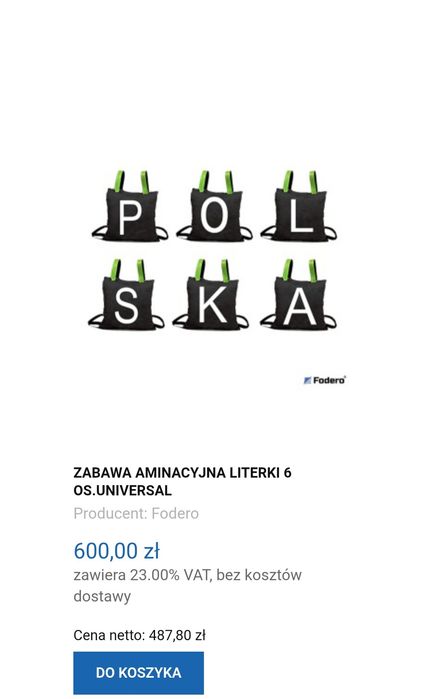Zabawa  Animacyjna  Literki poduszki 6sztuk
OS.UNIVERSAL