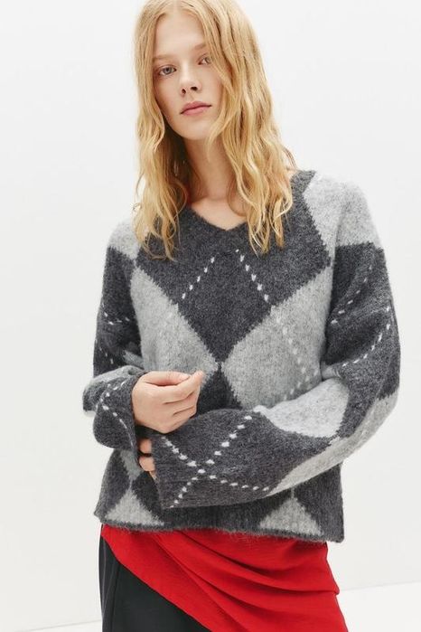 Светр із ромбами Pull&Bear