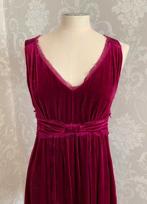 Бархатное вечернее платье Laura Ashley размер 42-44