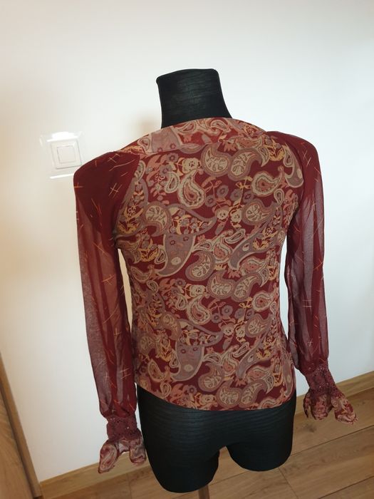 bluzka z haftem boho zwiewna S