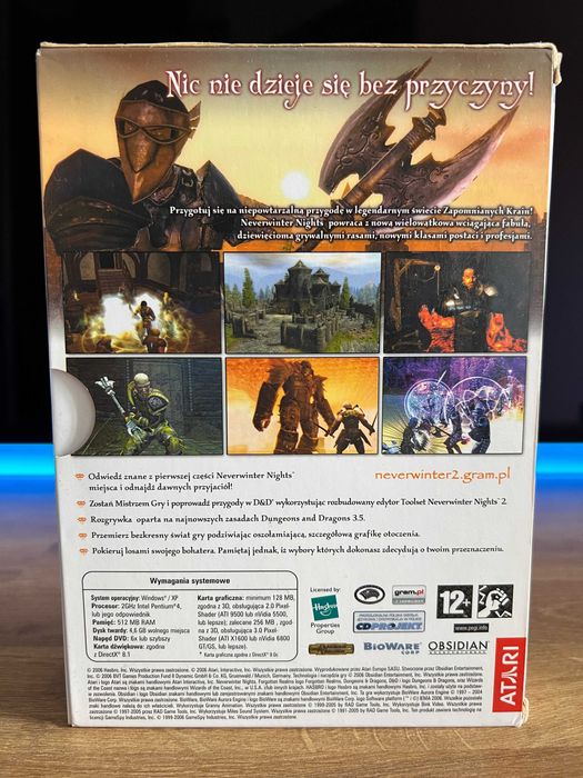 Neverwinter Nights 2 (PC PL 2006) karton premierowe kompletne wydanie