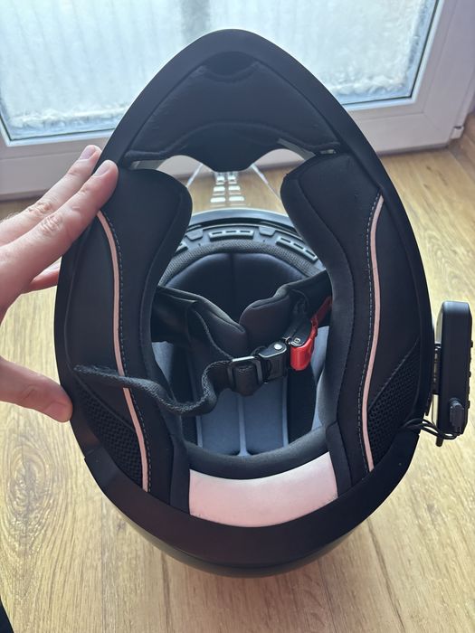 Kask motocyklowy HORN z interkomem EJEAS V6 Pro + 2 szyby - Rozmiar M