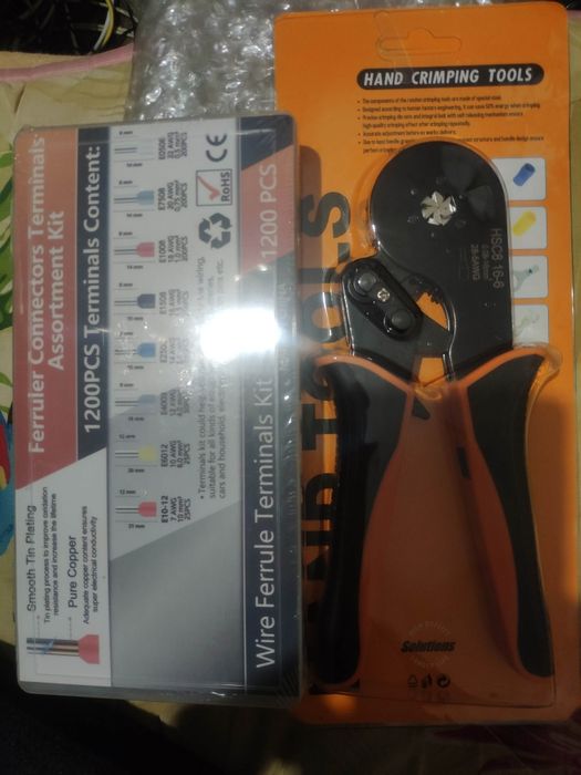 Обжимка кримпер профи 0-16мм.кв авто клемы щиты AWG WIRE FERRULE ABB