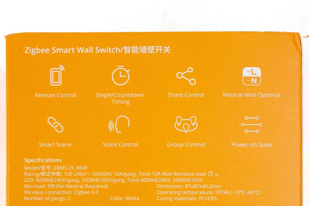 Interruptor de parede Sonoff, de encastrar, zigbee smart switch novo