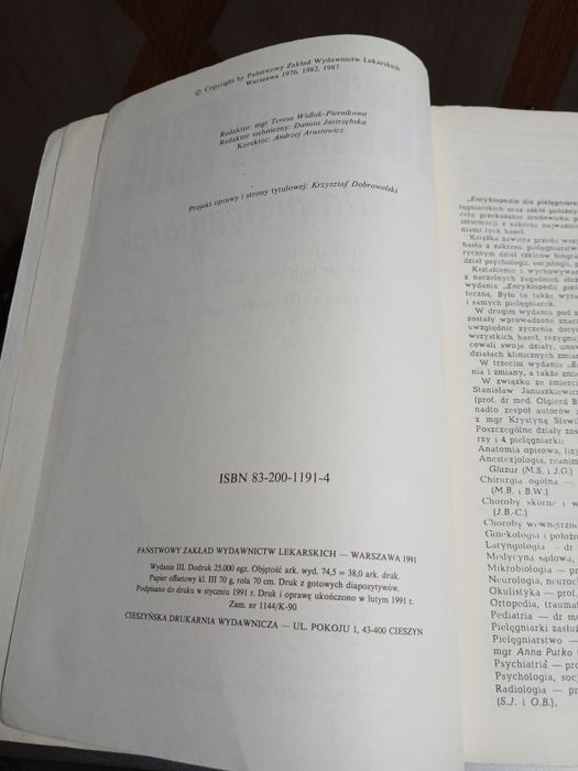 Encyklopedia dla pielęgniarek  PZWL