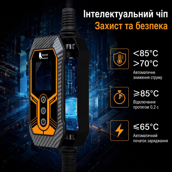 Зарядка Feyree Tesla Model S X USA NACS 7 кВт 32А 3,5 кВт 16А