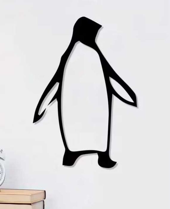 Nowa metalowa dekoracja pingwin