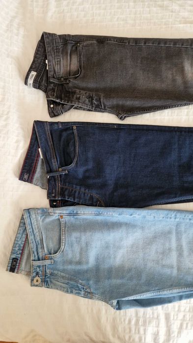 Calças homem tifosi n38 n42 perna justa