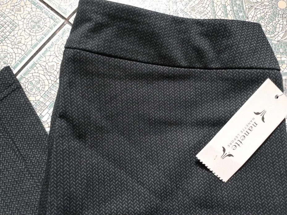 Nowe spodnie jodełka 38/40 M L szare/czarne  NANETTE