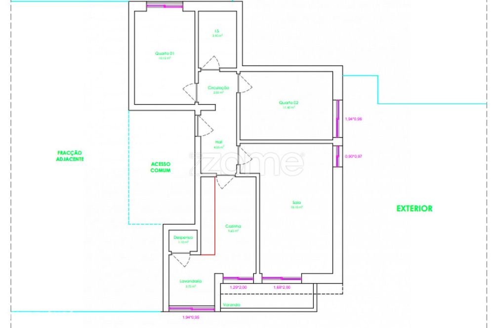 Apartamento T2 a 5 min do Centro
