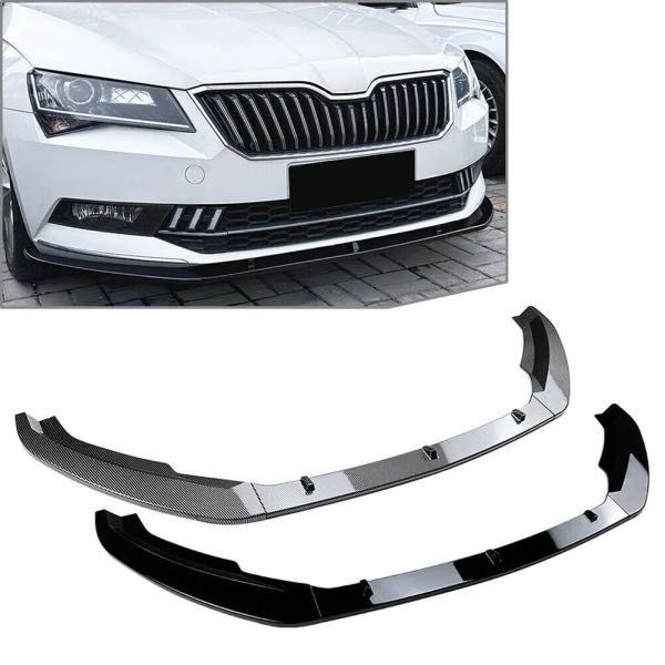 Губа на передний бампер накладка бампер сплитер Skoda Superb шкода