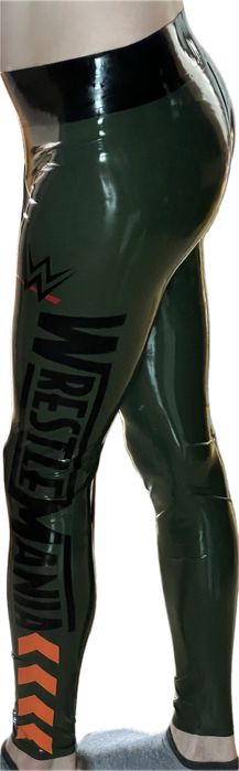 Legginsy męskie latex lateks M