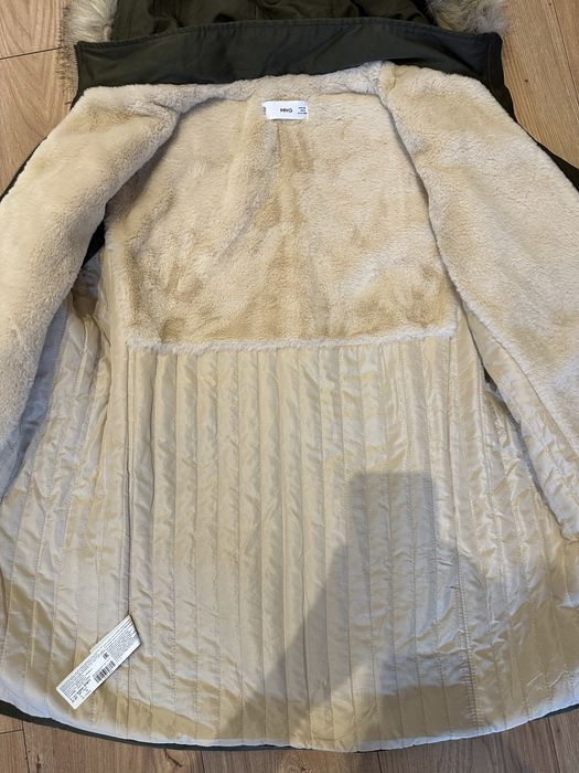 Nowa kurtka taliowana z paskiem Mango L khaki