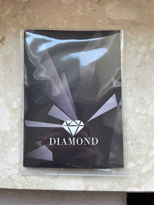 Pierścionek z diamentem i akwamarynem 18K