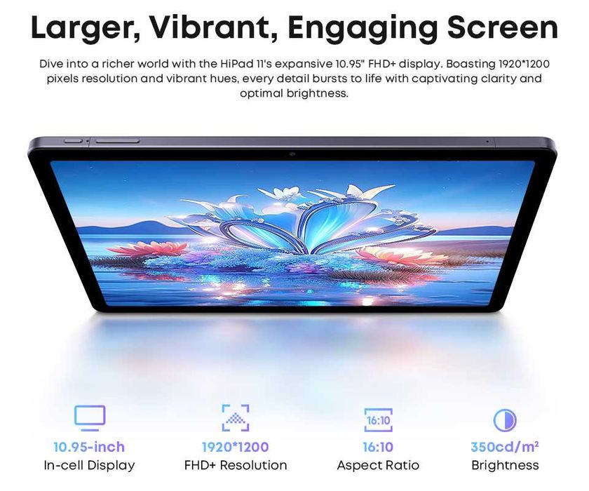 НОВЫЙ Планшет CHUWI HiPad 11 6/128 ГБ 10,95 дюйм 7000 мАч Android 14