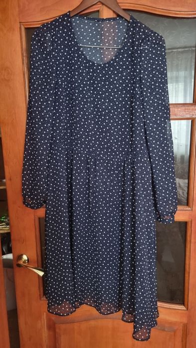 Синя шифонова сукня