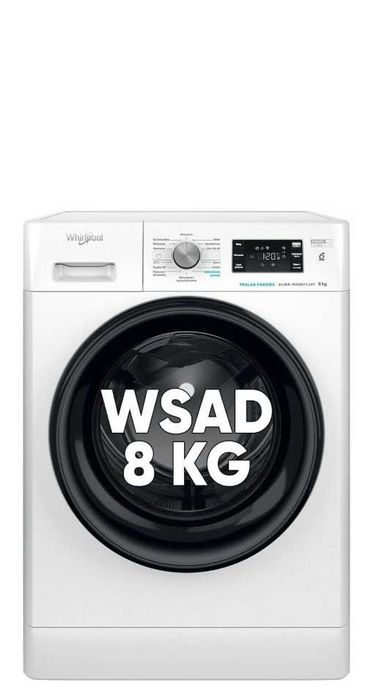 Pralka Whirlpool 8kg 1200obr. 6. Zmysł, silnik Inwerter, FreshCare+ Odświeżanie parowe FFB8258BVPL
