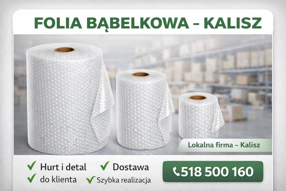 Folia bąbelkowa różne szerokości | 30cm 50cm 1m | Kalisz Dowóz Hurt Detal