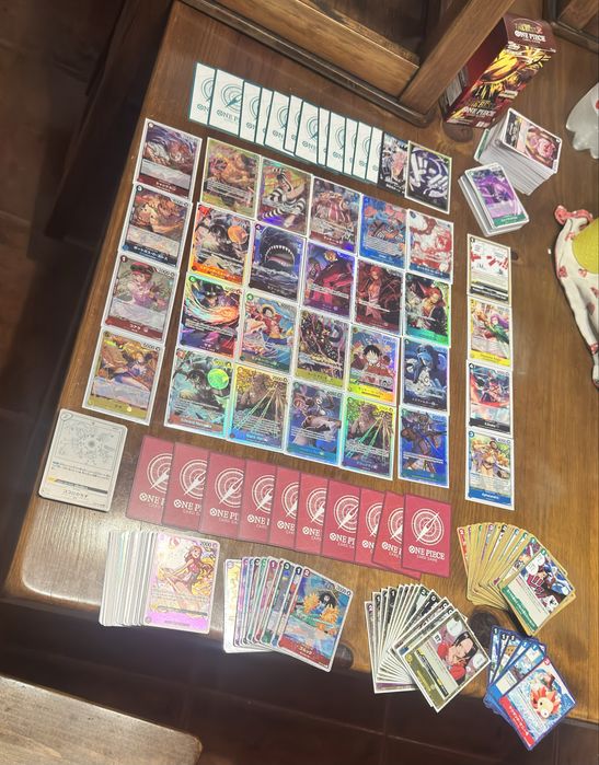 Cartas one piece mistura de sr foil alt arte promo pre release lider don um pouco de tudo