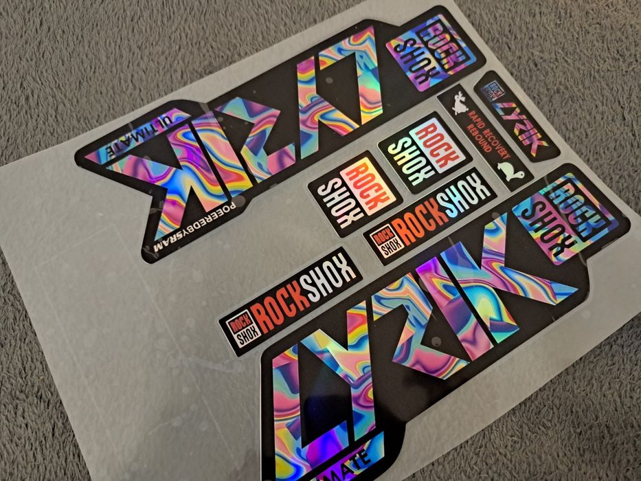 RockShox Lyrik Naklejki Amortyzatora Kolorowe NOWE