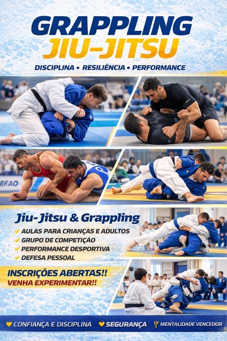 Aula de Grappling e Jiu-Jitsu (luta agarrada)