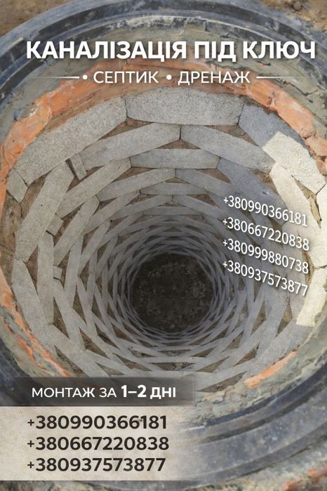 Септик за 1 день‼️ Канализация.Выгребные ямы.Строительство сливных Ям