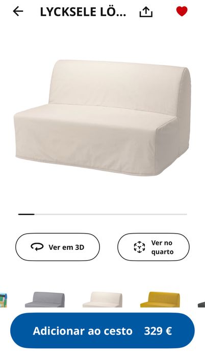 Sofá-cama 2 lugares Ikea