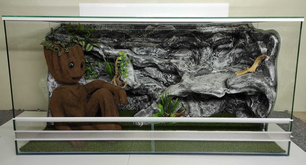 Terrarium z wystrojem dla agamy brodatej, TW46G3, AquaWaves