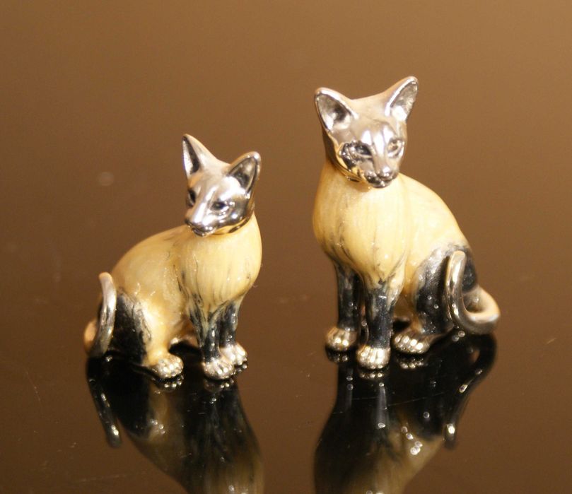 Ekskluzywne figurki kotów Made in Italy Saturno srebro 925